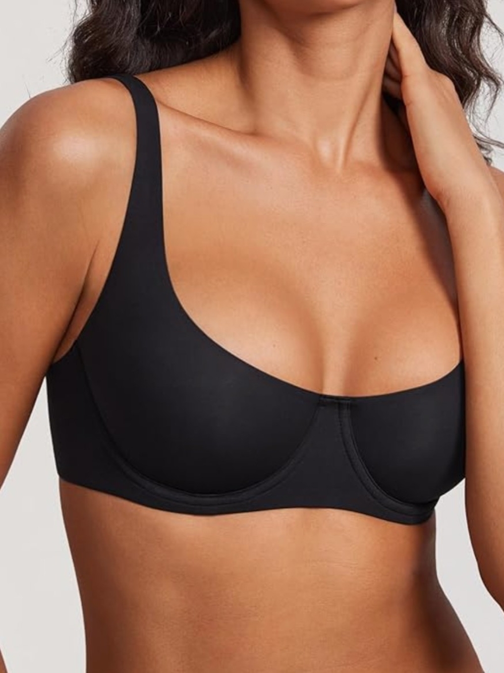 Seamless Black Underwire Everyday Bra - Women Intimates
